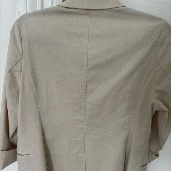 Linen 3/4 Sleeve Blazer - Picture 3 of 3